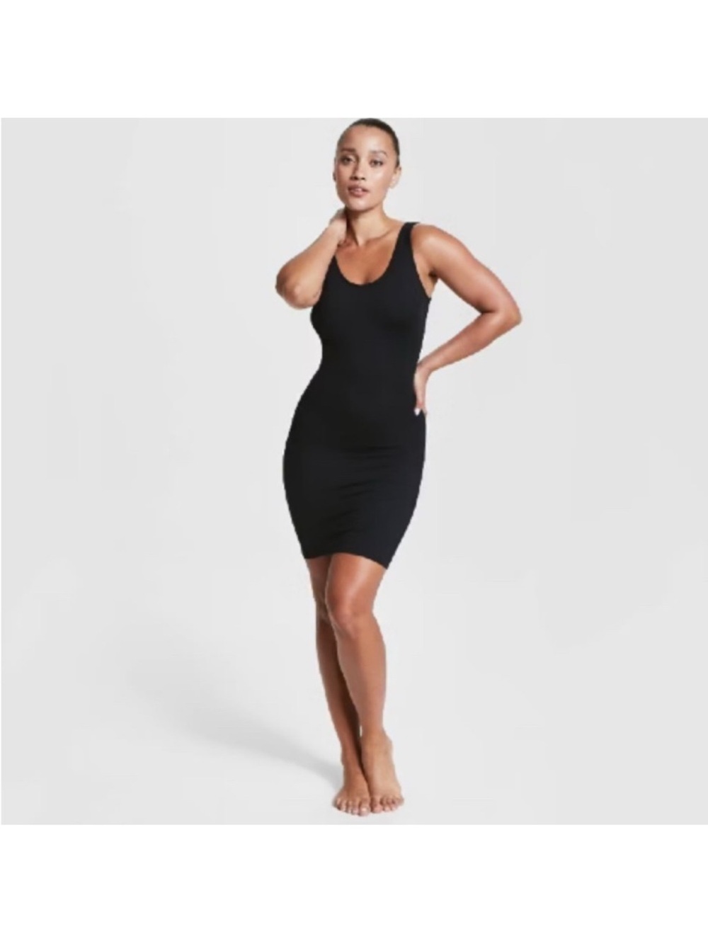 Assets Red Hot Label by Spanx Black Slip Dress Large